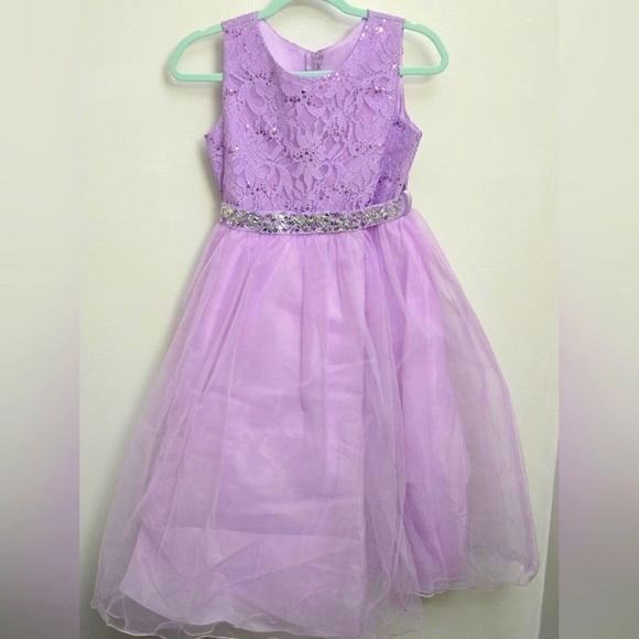 Beautiful Long Purple Cinderella Dress ,Size 12 - Picture 1 of 3